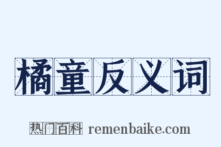 橘童反义词是什么意思的图片